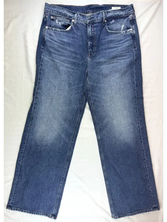 AYR The Secret Sauce Jeans Womens Size 34 Blue High Rise Straight Leg USA Made - Picture 2 of 11